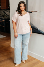 Load image into Gallery viewer, Frequently Asked Questions V-Neck Top in Blush