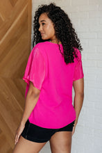 Load image into Gallery viewer, Pink and Perfect Ruffle Sleeve Top