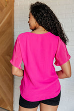 Load image into Gallery viewer, Pink and Perfect Ruffle Sleeve Top