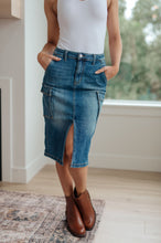 Load image into Gallery viewer, Always Be There Cargo Denim Skirt