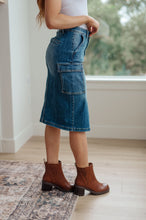 Load image into Gallery viewer, Always Be There Cargo Denim Skirt