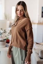 Load image into Gallery viewer, Back to Life V-Neck Sweater in Mocha