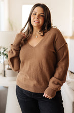 Load image into Gallery viewer, Back to Life V-Neck Sweater in Mocha