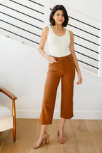 Load image into Gallery viewer, Briar High Rise Control Top Wide Leg Crop Jeans in Camel