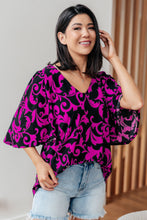 Load image into Gallery viewer, Casually Cute V-Neck Top in Magenta