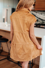 Load image into Gallery viewer, Don&#39;t Hang Up Faux Suede Shirt Dress