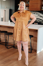 Load image into Gallery viewer, Don&#39;t Hang Up Faux Suede Shirt Dress