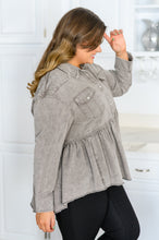 Load image into Gallery viewer, Earl Grey Button Up Long Sleeve Top