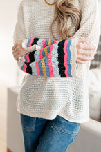 Load image into Gallery viewer, End of the Story Striped Sleeve Sweater