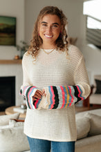 Load image into Gallery viewer, End of the Story Striped Sleeve Sweater