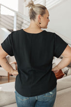 Load image into Gallery viewer, Frequently Asked Questions V-Neck Top in Black