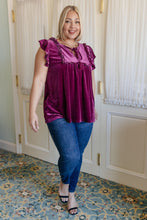 Load image into Gallery viewer, Velveteen Queen Blouse in Magenta