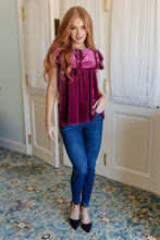 Load image into Gallery viewer, Velveteen Queen Blouse in Magenta