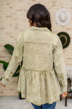 Load image into Gallery viewer, Green Tea Button Up Long Sleeve Top in Olive