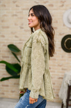 Load image into Gallery viewer, Green Tea Button Up Long Sleeve Top in Olive