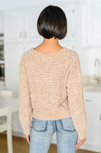 Load image into Gallery viewer, Irish Coffee Knitted Crop V Neck Sweater