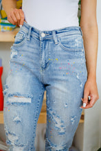 Load image into Gallery viewer, Isabella Paint Splatter Boyfriend Jeans