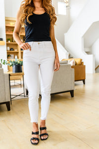 Lauren Hi-Waisted White Skinny Jeans