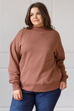 Load image into Gallery viewer, Leena Mock Neck Pullover in Cocoa