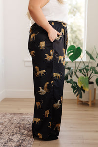 Legendary in Leopard Satin Wide Leg Pants