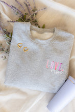 Load image into Gallery viewer, PREORDER: Love More Embroidered Sweatshirt