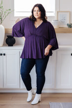 Load image into Gallery viewer, Love On The Line V-Neck Peplum Blouse