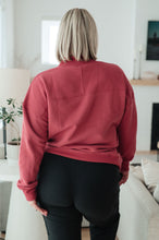 Load image into Gallery viewer, Make No Mistake Mock Neck Pullover in Cranberry