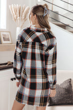 Load image into Gallery viewer, Make it Right Plaid Shirt Dress