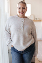 Load image into Gallery viewer, Never Give Up Henley Sweater