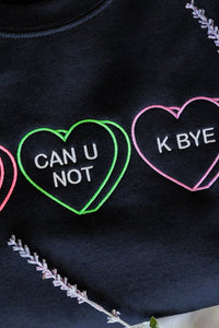 PREORDER: Snarky Valentine Embroidered Sweatshirt