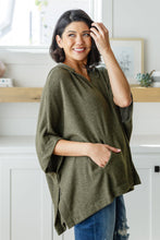 Load image into Gallery viewer, Perfectly Poised Hooded Poncho in Olive