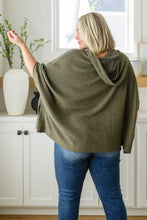 Load image into Gallery viewer, Perfectly Poised Hooded Poncho in Olive