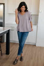 Load image into Gallery viewer, Pleasantly Perfect Bubble Sleeve Peasant Blouse