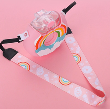 Load image into Gallery viewer, Portable Rainbow Donut Water Bottle