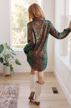 Load image into Gallery viewer, Shimmering Splendor Sequin Shirt Dress