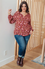 Load image into Gallery viewer, Sunday Brunch Blouse in Rust Floral