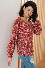 Load image into Gallery viewer, Sunday Brunch Blouse in Rust Floral