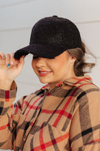 Load image into Gallery viewer, Lyla Sherpa Ball Cap in Black