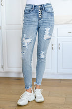 Load image into Gallery viewer, Talulla Bleach Splash Button Fly Destroyed Skinny Jeans