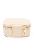 Load image into Gallery viewer, Travel Jewelry Case in Cream Snakeskin