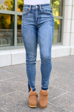 Load image into Gallery viewer, Winona Released Hem Side Slit Skinnies